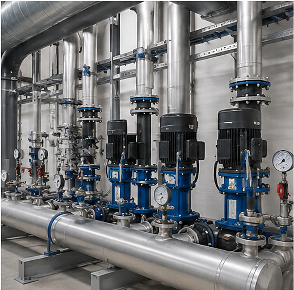 Collettori e gruppi di pompaggio di centrale